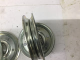 3" OD 3/8" bore 7/16" Groove Width Pulley Lot Of 4