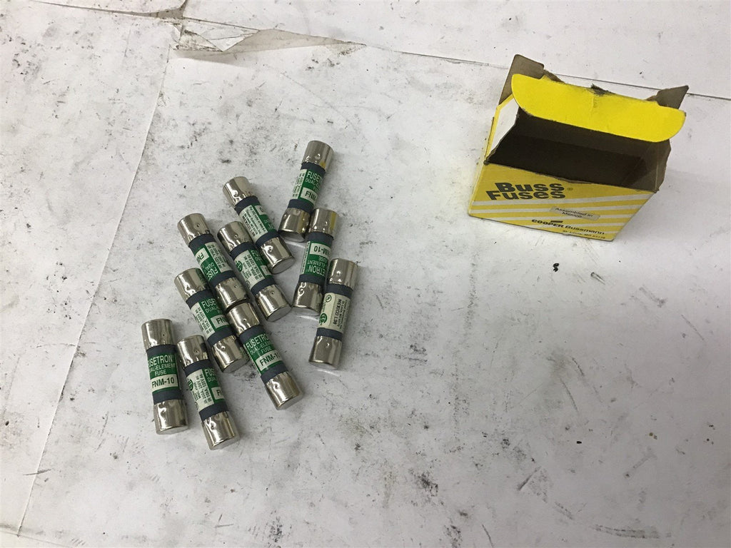 Buss Fusetron FNM-10 10 A Fuse Lot Of 10