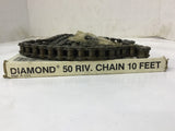 Diamond #50 RIV Roller Chain 10' L