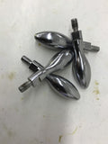 Lever Knobs 1/4" Screw OD x 3-1/2" L Lot Of 4