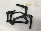 Black Adjusting Lever Handles Metal 3 3-1/2" L x 3/8x16 Threads Lot Of 6