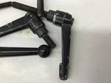 Black Adjusting Lever Handles Metal 3 3-1/2" L x 3/8x16 Threads Lot Of 6
