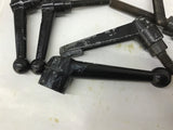 Black Adjusting Lever Handles Metal 3 3-1/2" L x 3/8x16 Threads Lot Of 6