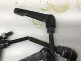 Black Adjusting Lever Handles Metal 3 3-1/2" L x 3/8x16 Threads Lot Of 6
