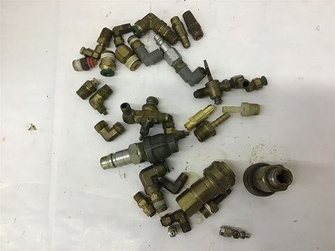 Assorted Pneumatic Fittings Lot Of 30