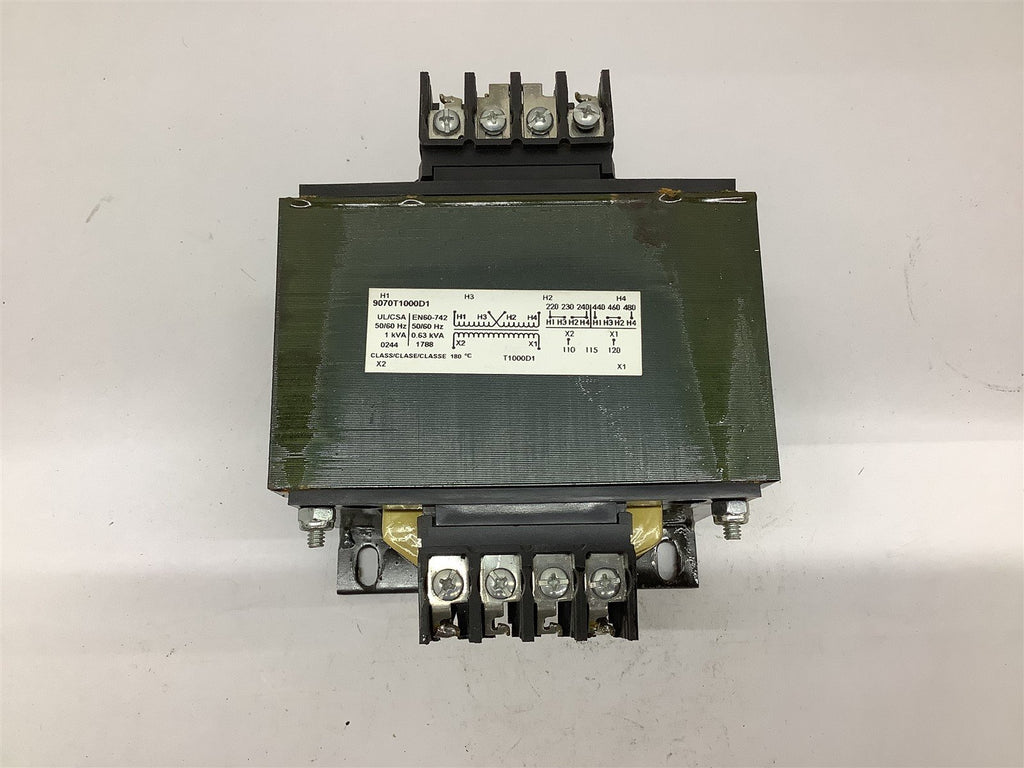 9D70T1000D1 1 KVA Transformer 240 480 Pri 110 120 Sec