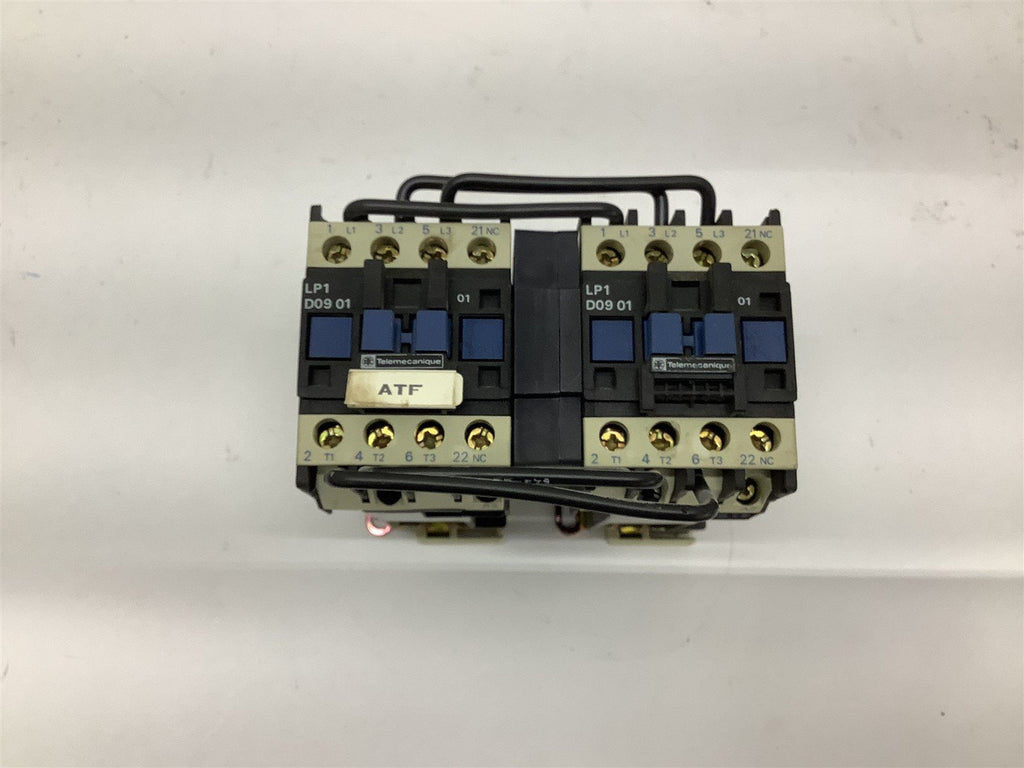 Telemecanique LP2 D0901 Reversing Contactor 460 Volt @ 5 Hp 24 V Coil