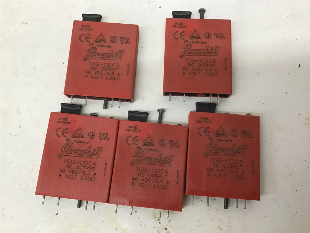 GrayHill 70G-ODC5 Input Module 60 VDC 3.5A Lot Of 5