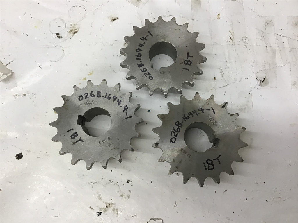 Ametric 42B18 18 Teeth 15/16 Bore Sprocket Lot Of 3