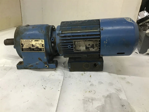 Sew Euro Drive DFT80N4MHR 1 HP AC Gear Brake Motor 230/460 V 7.75:1 Ratio