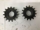China Made PM5015HE-137 Sprocket 1-3/8" ID x 15 Teeth -Lot Of 2
