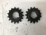 China Made PM5015HE-137 Sprocket 1-3/8" ID x 15 Teeth -Lot Of 2