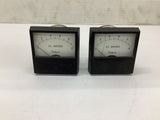 Simpson 2122 0-10 DC Amperes Panel meter Lot Of 2