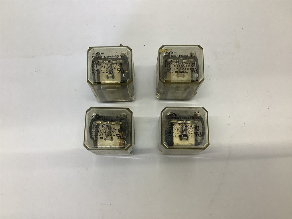 Potter and Brumfield KUMPIIA18 Relay 120 Volt 1/4 Hp 15 A Lot Of 4