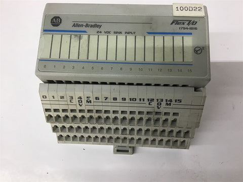 Allen Bradley 1794-1B16 Flex I/O Sink Input 24 Vdc
