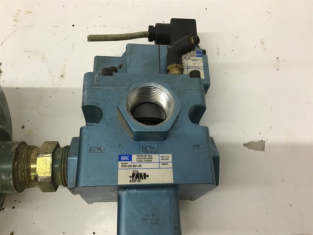 MAC 57D-33-521JC 150 PSI Valve 24 Vdc w/ Vacuum Filter