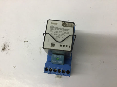Finder 60.13.8.120.0000 Relay 90.03 Base 9902.0230.98 Indicator Module 10A Relay