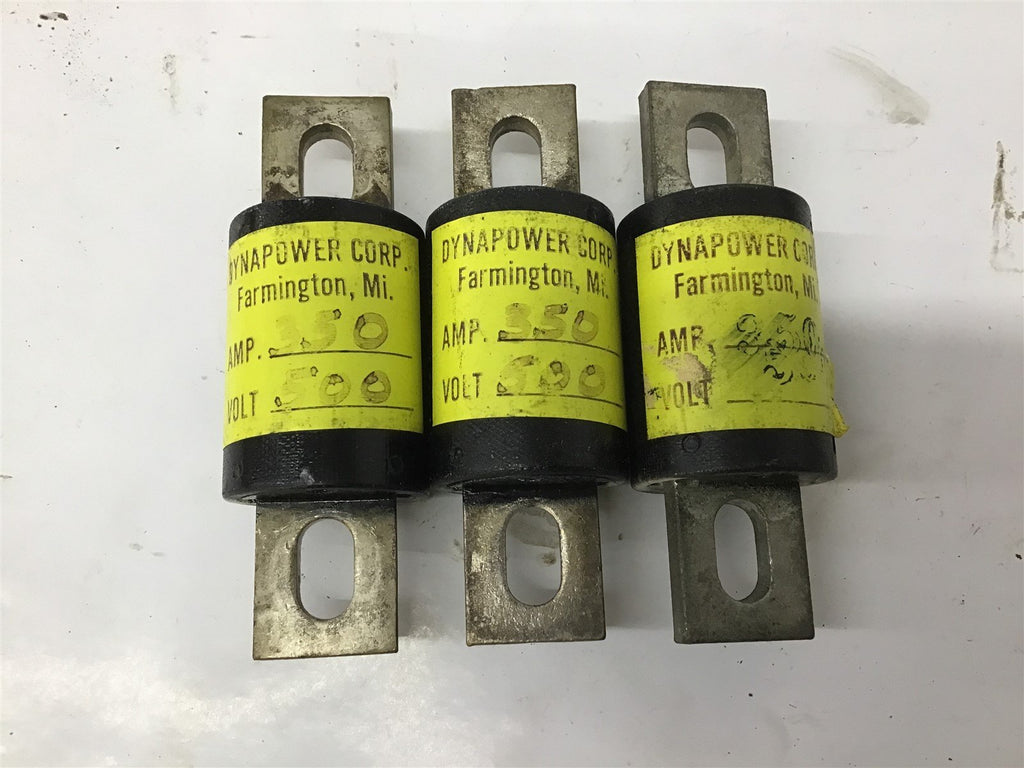 Dynacorp 350A 500V Fuses Fuse Lot Of 3