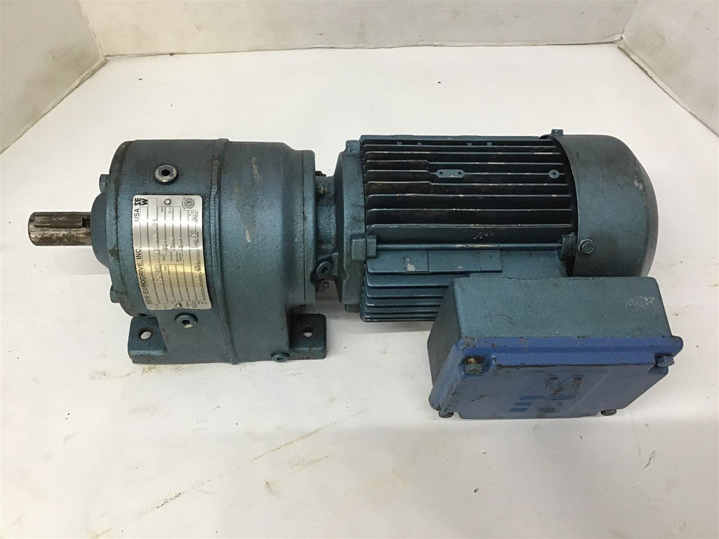 Sew Euro Drive DFT80K4 .75 HP 1700 RPM AC Motor 80 Frame 14.08:1 Ratio