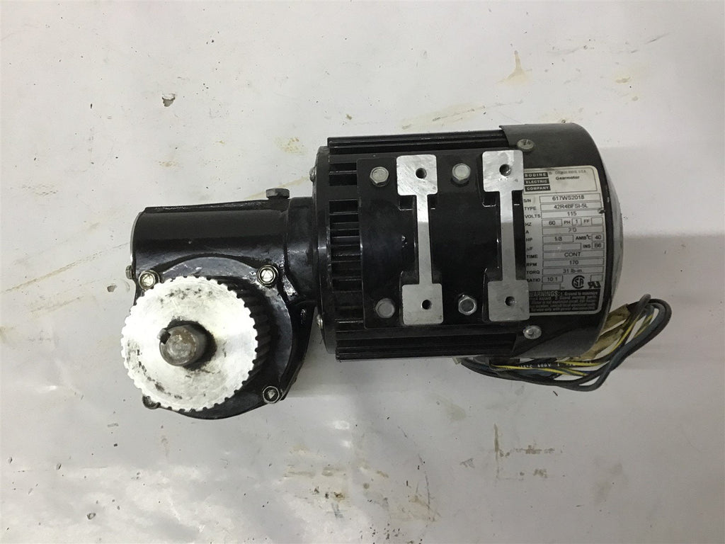Bodine Electric 42R4BFSI-5L 115V 1/8 HP 170 RPM Gear motor 10:1 Ratio