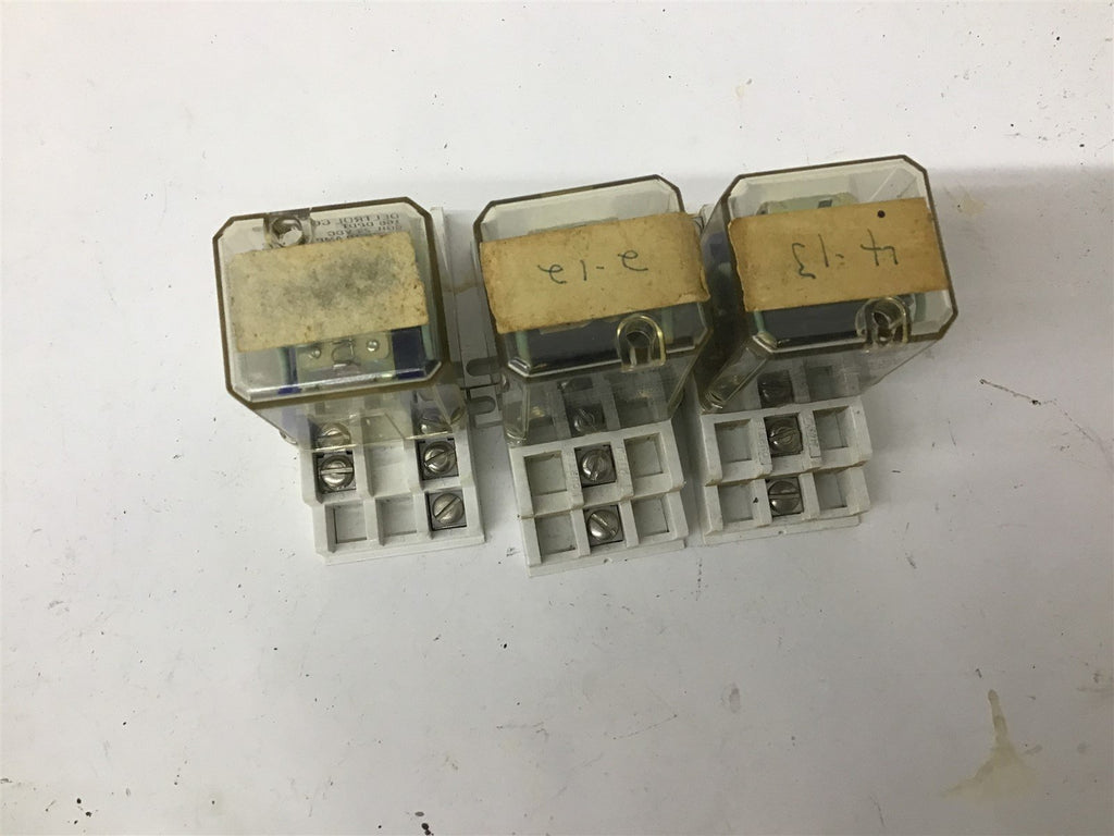 Deltrol 166 DPDT 24VDC 10 amp Relay Lot Of 3
