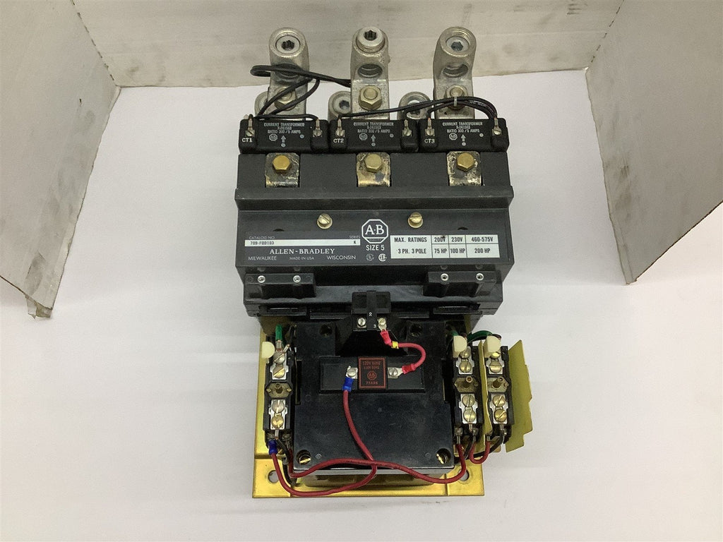 Allen-Bradley 709-FOD103 Nema Size 5 Starter 460 Volt @ 200 HP 120 Volt Coil