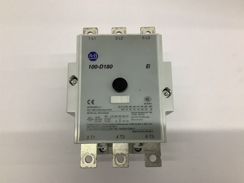 Allen-Bradley 100-D180 Contactor 460 volt 150 Hp 110...130 Volt Coil