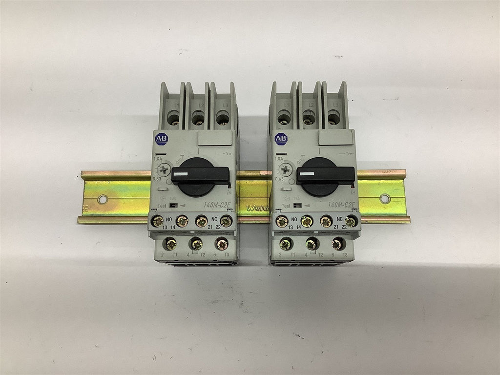 Allen-Bradley 140M-C2E-B10 1.0 Amp manual Motor Protector Lot of 2