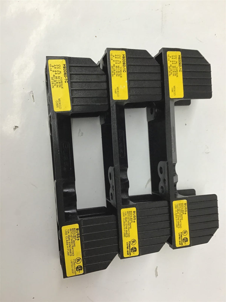 Buss H60060-1C 600V 60A Fuse Holder Lot Of 3