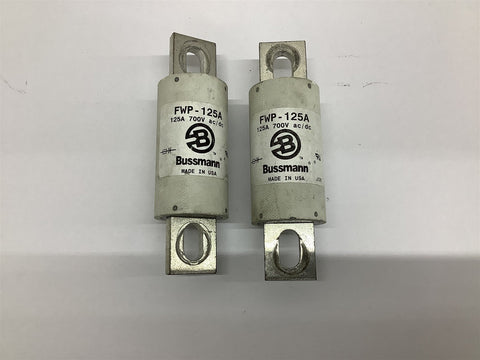 Bussmann FWP-125A Fuse 125 Amp 700 Volts Lot Of 2