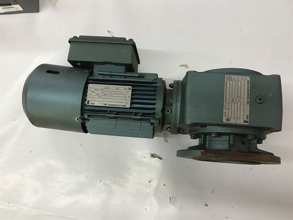 Sew-Eurodrive DFT80N4BM61HR AC GearMotor w/ Brake 1 HP 88:1 Ratio 230 V Brake