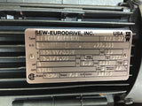 Sew-Eurodrive DFT80N4BM61HR AC GearMotor w/ Brake 1 HP 88:1 Ratio 230 V Brake
