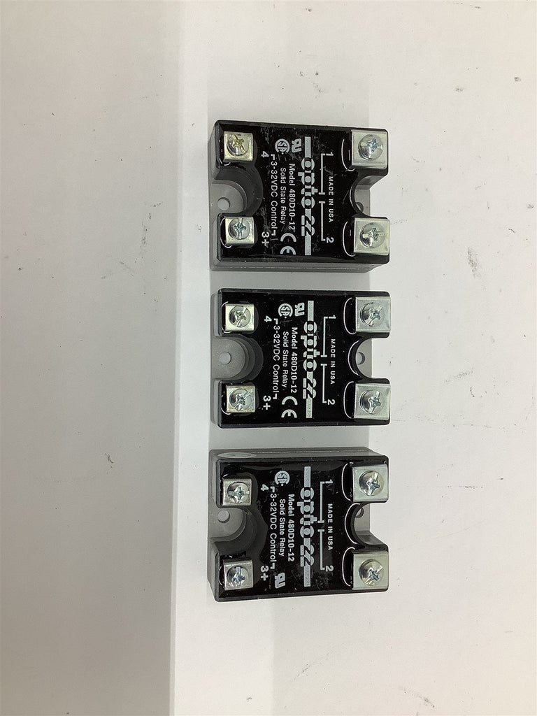 Opto22 480D10-12 Solid State Relay Lot Of 3