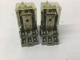 Square D 8501-KU13 120V Relay w/ 8501-NR82 Base 10A 300VAC Lot Of 2