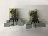 Square D 8501-KU13 120V Relay w/ 8501-NR82 Base 10A 300VAC Lot Of 2