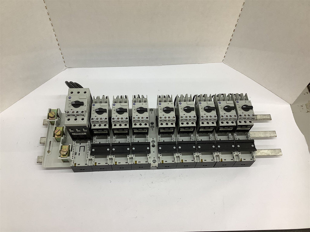 Allen-Bradley 140M-C2E-C10 B 18-25 Amp Manual Motor Starters W/ 8 ea 6.3-10 Amp