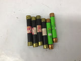 Fuse Tron FRS-6-1/4 and FRS-R-6-1/4 Fuse 6-1/4 A x 600V Lot Of 6