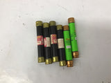 Fuse Tron FRS-6-1/4 and FRS-R-6-1/4 Fuse 6-1/4 A x 600V Lot Of 6