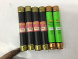 Fuse Tron FRS-6-1/4 and FRS-R-6-1/4 Fuse 6-1/4 A x 600V Lot Of 6