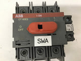ABB OT60E3 600V 60A Rotary Disconnect Switch no Handle