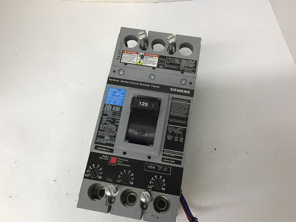 Siemens FD63F250 125A 600V 250A Max Circuit Breaker