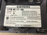 Siemens 3 TB 48 17-0A Contactor 600V 75HP 96/115V Coil