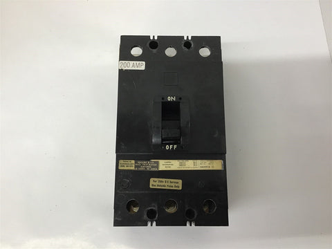 Square D KAF36200 3 Pole 200 AMP 600V Circuit Breaker
