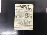 Siemens 3TB42 17-0A 600V 3 Pole 115V Coil Contactor