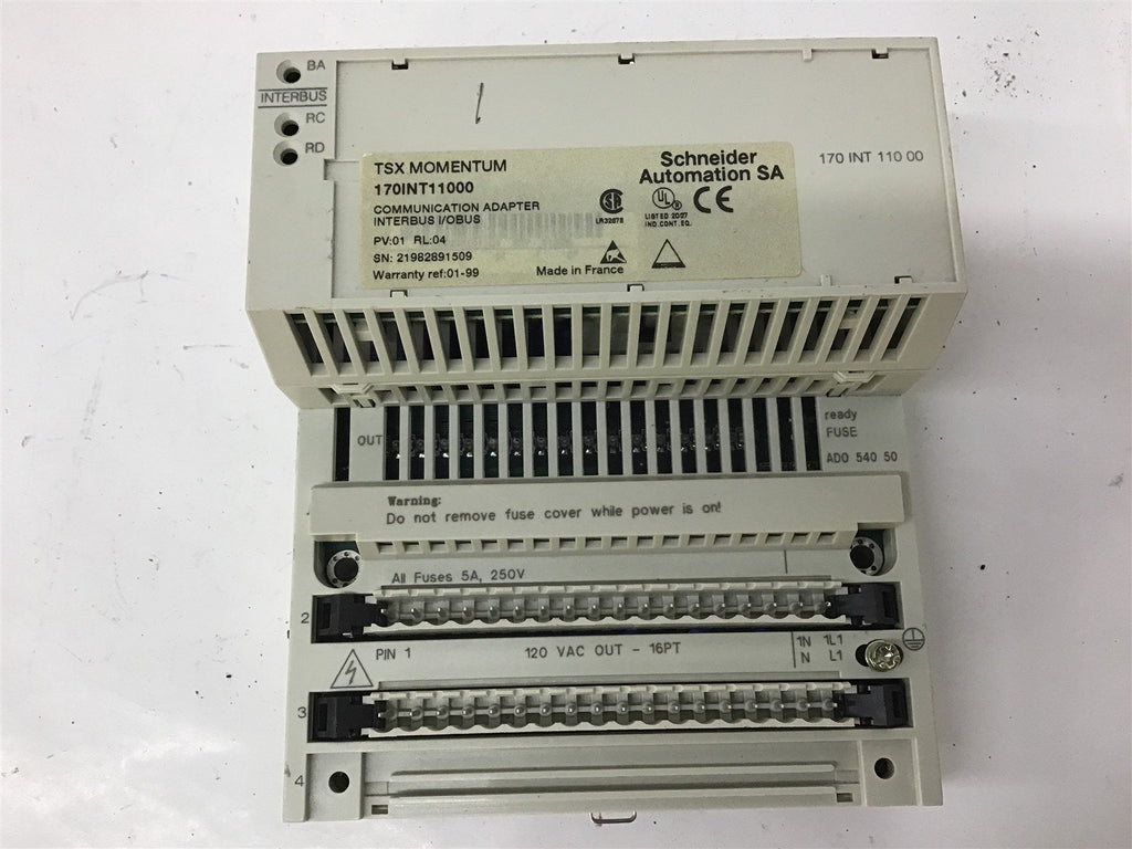 Schneider 170AD054050 170INT11000 120VAC Communication Adapter