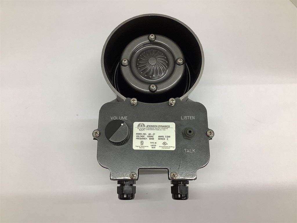 Atkinson Dynamics AD-27 120 VAC 0.240 Amps 50/60 Hz Intercom