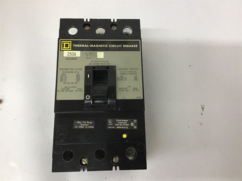 Square D KAL36250 250A Circuit Breaker 3 Pole