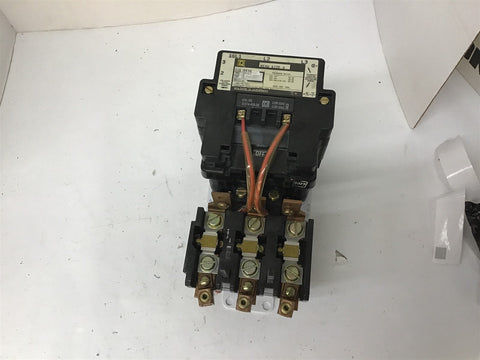 Square D 8536SE01 Nema Size 3 Starter 460 volt @ 50 Hp 120V Coil