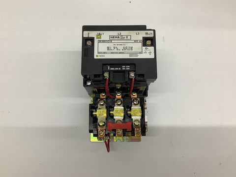 Square D 8536SDO1S Nema Size 2 Starter 460 Volt at 25 HP