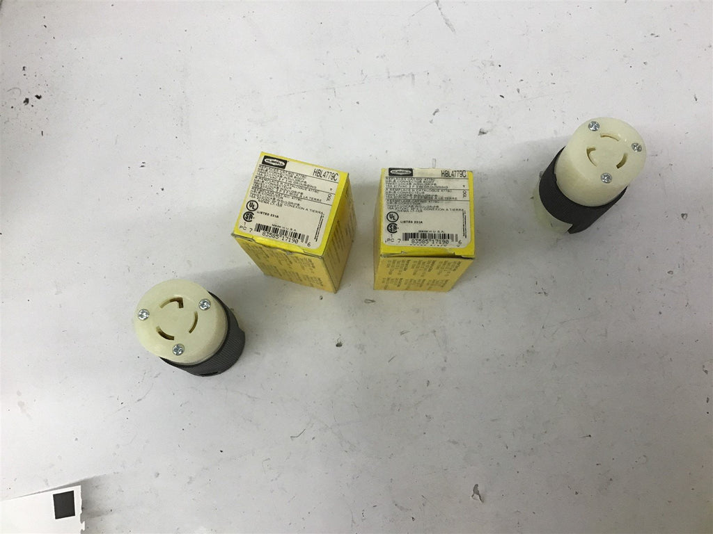 Hubbell HBL4779C Twist Lock Plug 15 A 277 Vac Lot Of 2